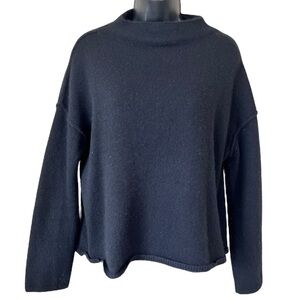 Sara Campbell 100% cashmere black mock neck sweater